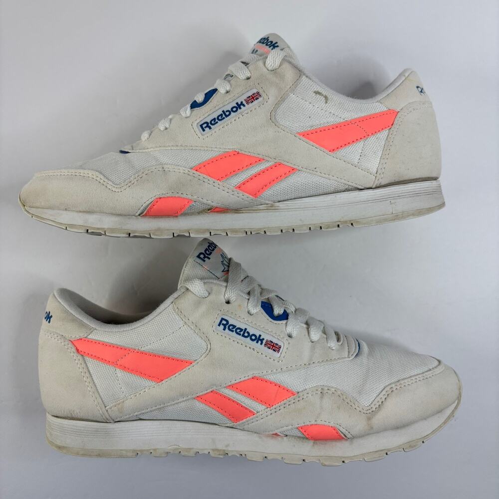 Reebok Classic Nylon 2020 White Pink Sneaker Women Size 8.5 - Picture 3 of 9